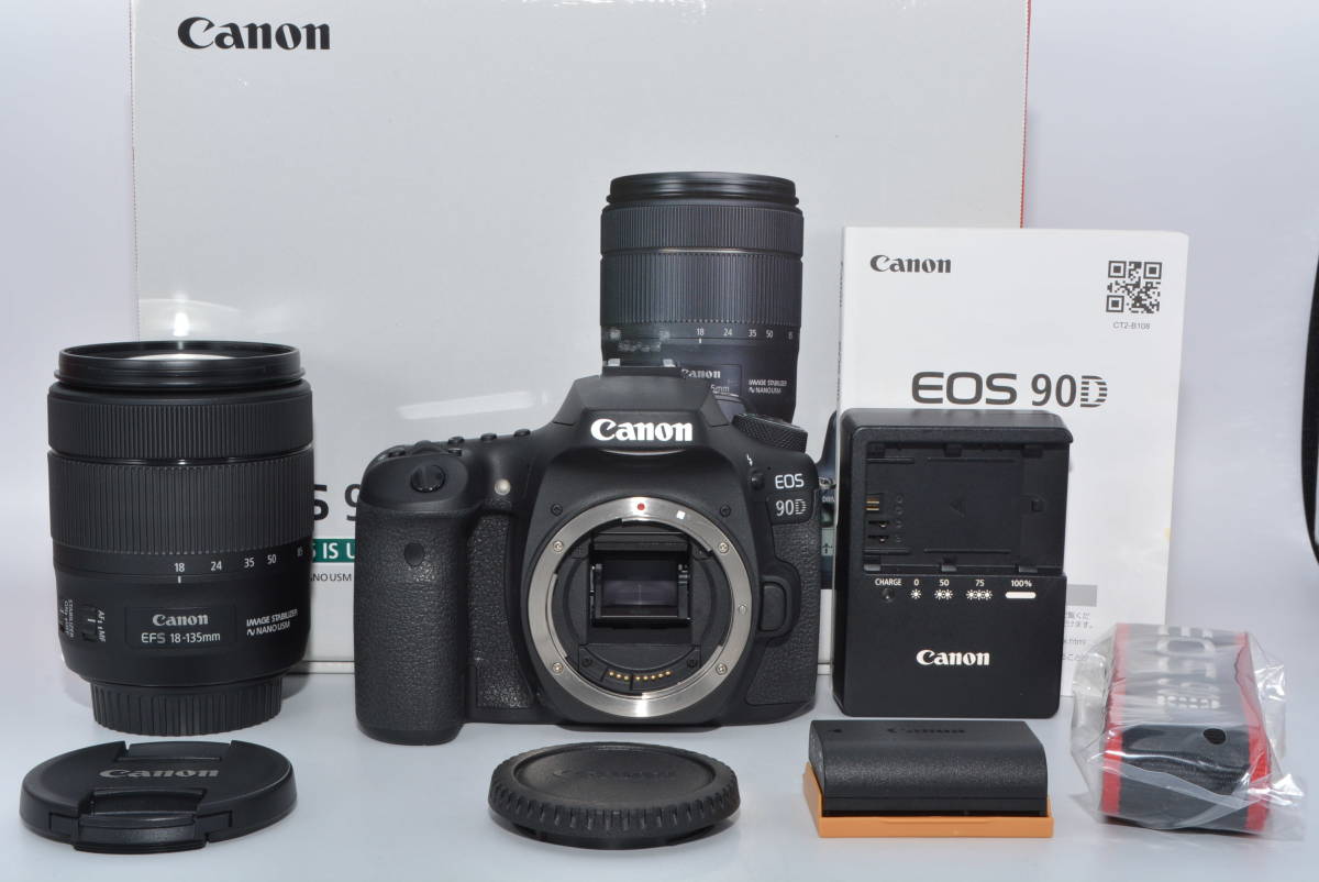 【極上品】 Canon デジタル一眼レフカメラ EOS 90D EF-S18-135 IS USM レンズキット EOS90D18135ISUSMLK　#6596
