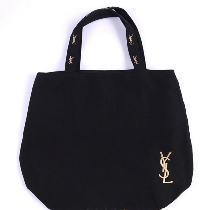 イヴサンローラン YVES SAINT LAURENT ロゴ刺繍　　　トートバッグ　ブラック　ノベルティ　付録_画像1