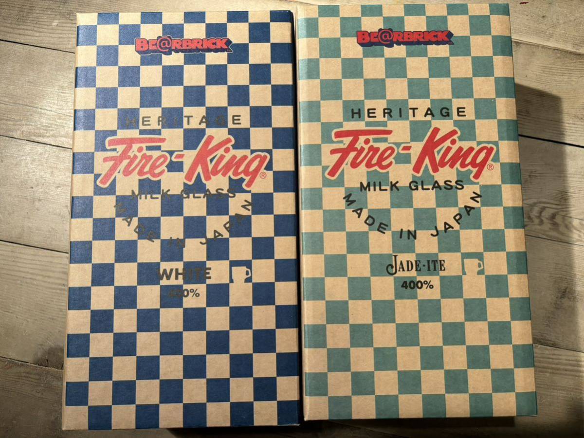 ファイヤーキング/Fire-King WHITE / JADE-ITE ベアブリック/BE ファイヤーキング/Fire-King WHITE / JADE-ITE ベアブリック/BE