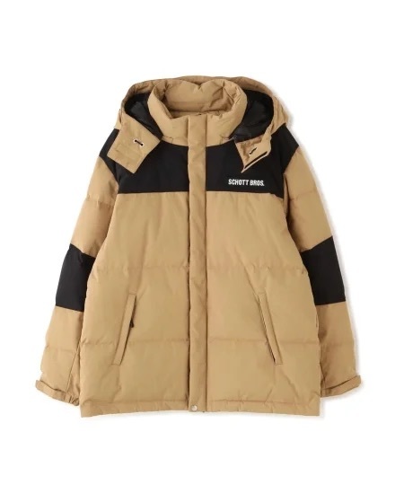 MO/SCHOTT N.Y.C. (ショット) Mサイズ CLASSIC 2-TONE DOWN JACKET (2トーン ダウンジャケット) Tan