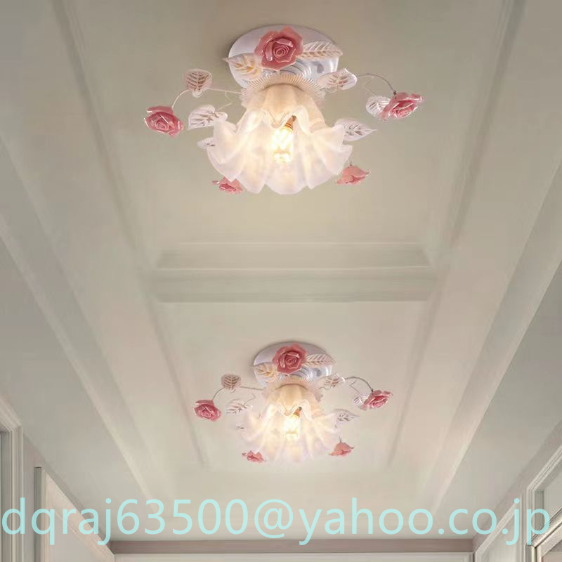 高品質★玄関、ベランダ灯◆室内装飾 天井照明器具 花柄 ローズステンド_画像4
