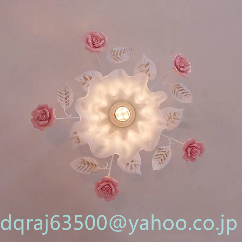 高品質★玄関、ベランダ灯◆室内装飾 天井照明器具 花柄 ローズステンド_画像5