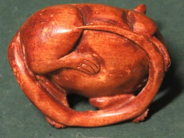 根付？置物　子　干支　ネズミ　鼠　彫刻　　NETUKE　古美術　時代物　日本　骨董_画像5