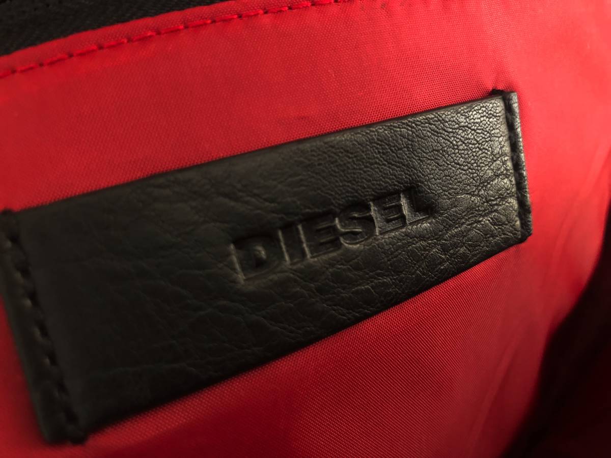 ●人気のデニム！DIESEL ディーゼル 3way ビッグ ロゴ デニムリュック メッセンジャー 即納 55DSL ブラックゴールド バックパック●114_画像10