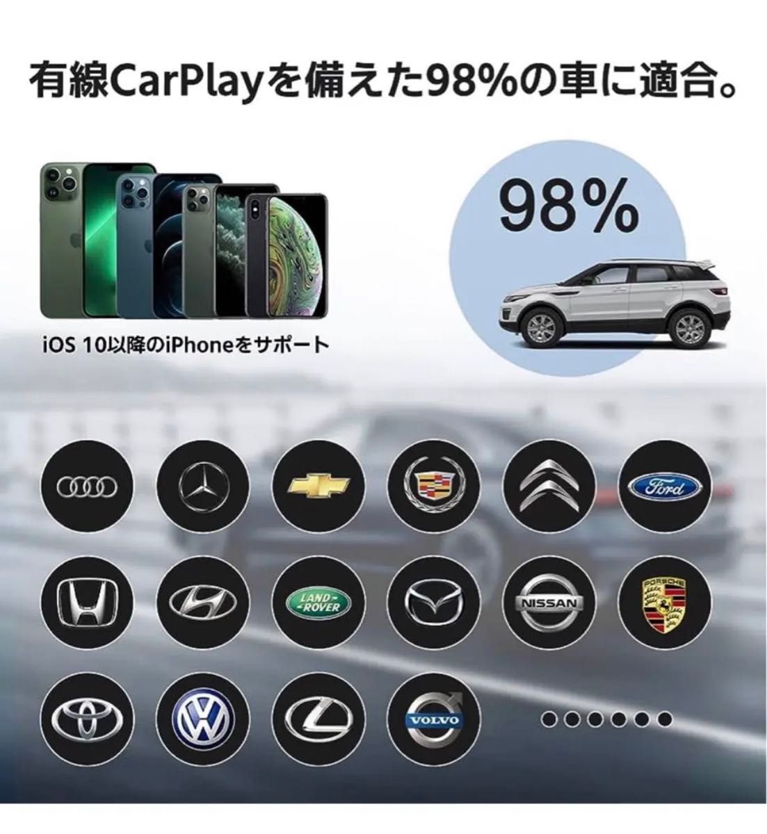 Teeran ワイヤレスCarPlayアダプター カーオーディオ 2023ワイヤレスCarPlay