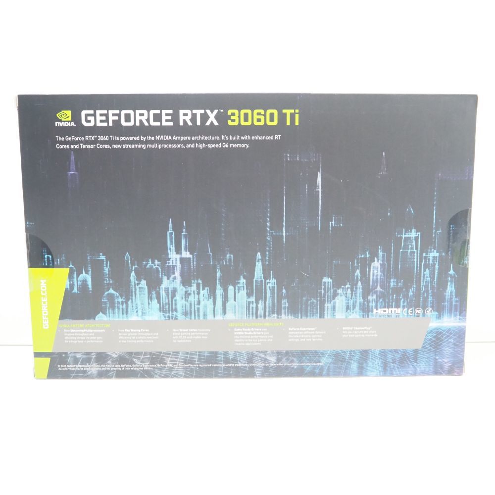 未使用 玄人志向 GALAKURO GAMING GG-RTX3060Ti-E8GB DF LHR グラフィックボード グラボ PCパーツ ゲーミングPC HY850W3_画像3