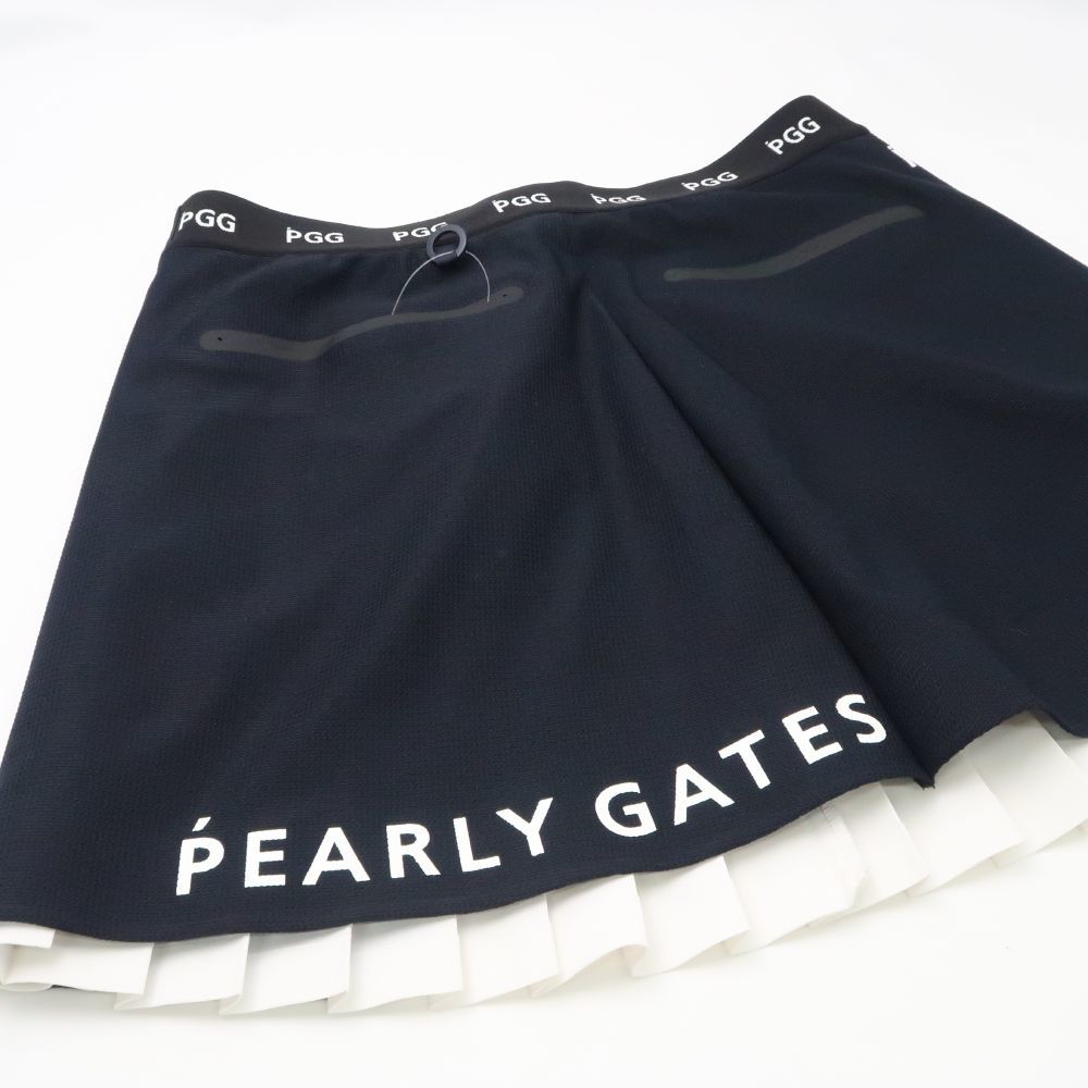 美品 PEARLY GATES パーリーゲイツ スカート 2 ポリエステル他 PGG プリーツ ゴルフ レディース AO1546A48_画像8