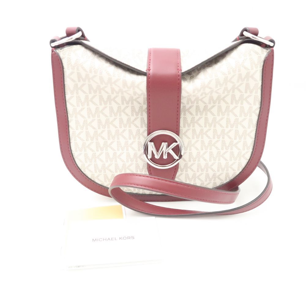 美品 MICHAEL KORS マイケルコース GABBY ショルダーバッグ クロスボディ ホーボー シグネチャー レディース AT19C_画像1