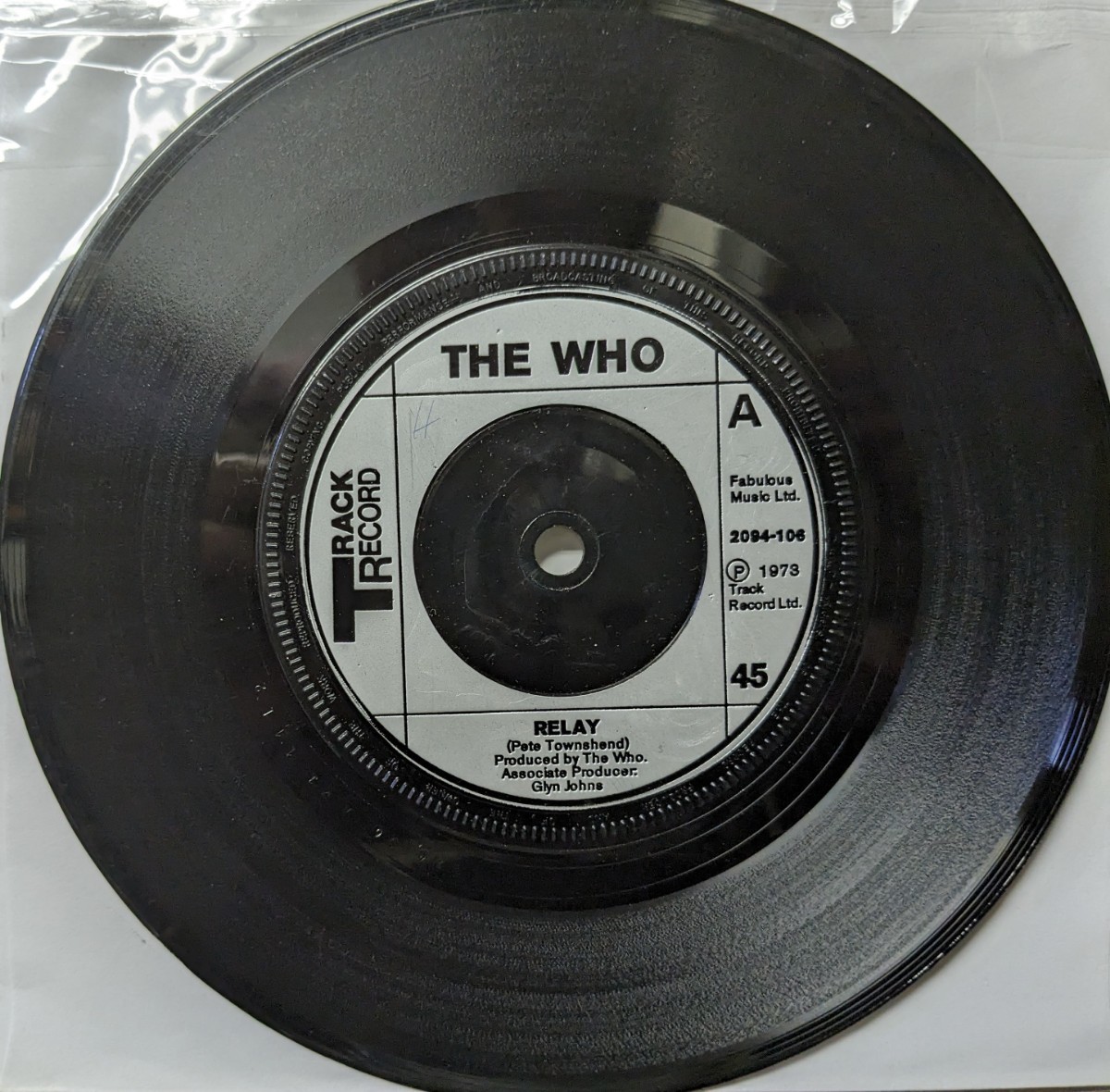 ☆THE WHO/RELAY 1973' UK TRACK7INCH RE-ISSUE_画像1
