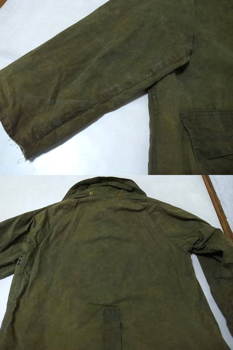 80s Barbour バブアー BURGHLEY バーレイ オイルドコート/ビンテージ40s50s60s90sイギリス軍 British Army ROYAL NAVY ENDURANCEベンタイル_画像8