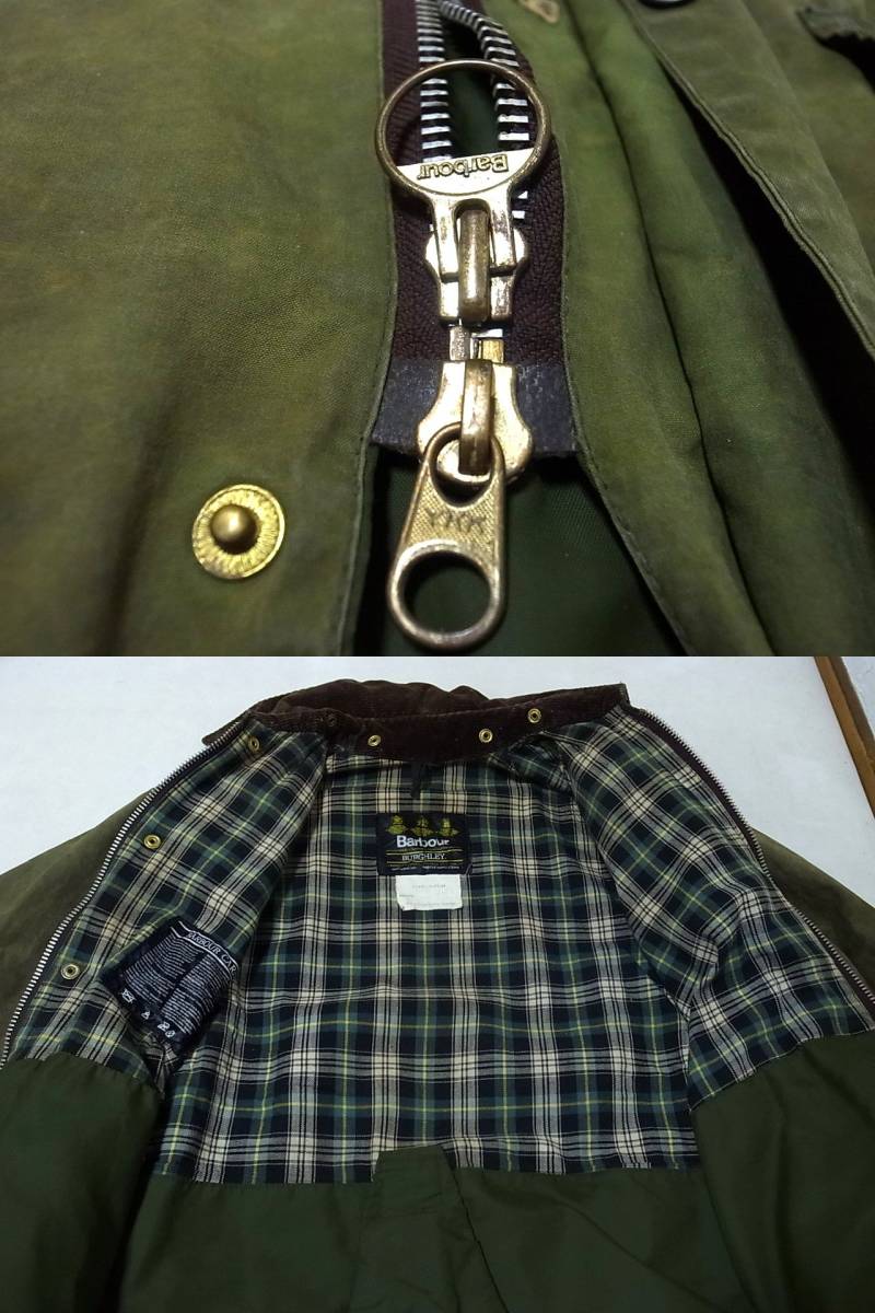 80s Barbour バブアー BURGHLEY バーレイ オイルドコート/ビンテージ40s50s60s90sイギリス軍 British Army ROYAL NAVY ENDURANCEベンタイル_画像10