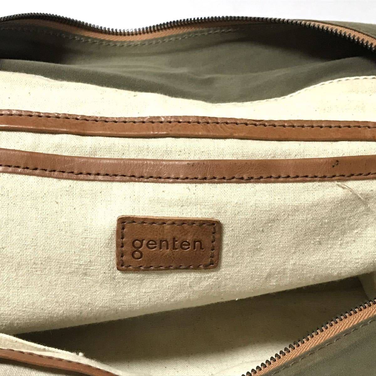 genten ゲンテン ショルダーバッグ レザー ハンドバッグ 2WAY_画像9