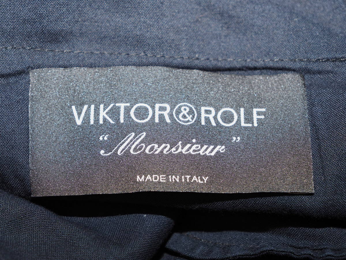 V&R ヴィクター&ロルフ 08SSストライプスラックス46紺×白 Italy製 VIKTOR&ROLF Monsieur_画像4