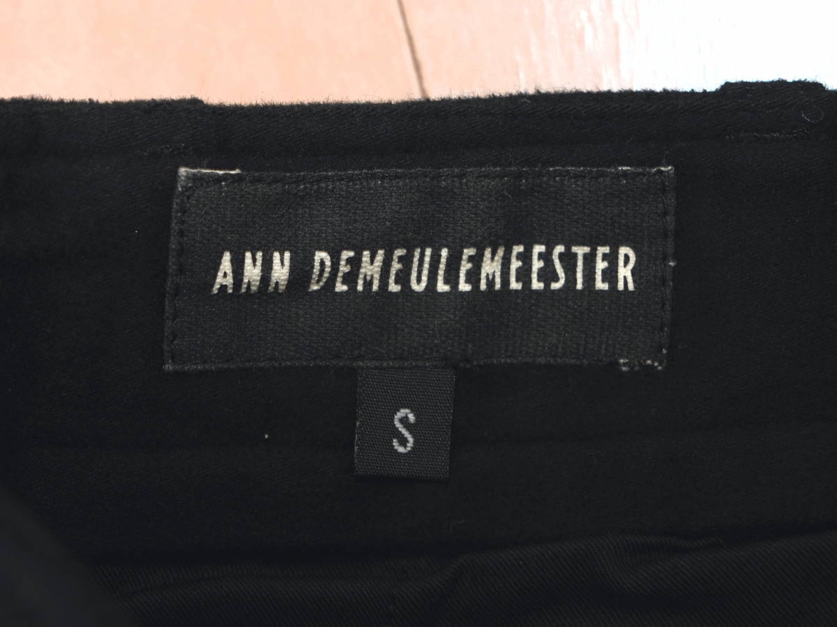 ANN DEMEULEMEESTER アンドゥムルメステール コットンモールスキンパンツS黒_画像3