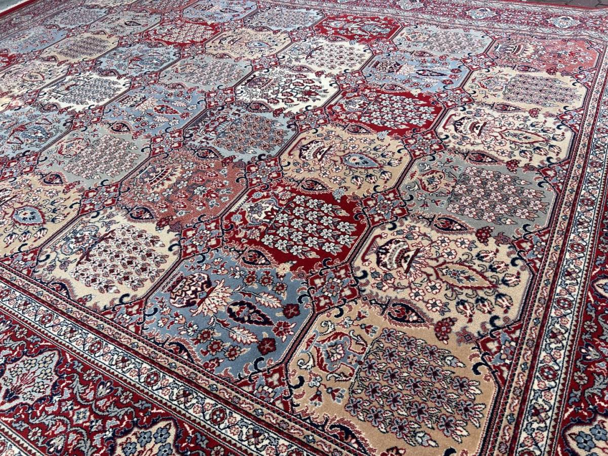 ⑪◆絨毯 カーペット◆ウール ベルギー製 VAN NEDER CARPETS IKAROS IKAROS サイズ250×350cm 敷物/ラブ/マット 高級 特大 大阪市引取限定_画像2