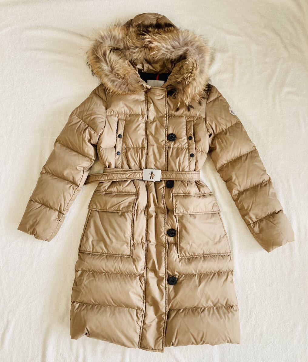 ★美品★MONCLER モンクレール　MESSINA メッシーナ　ダウンコート　ベージュ リアルファー_画像3