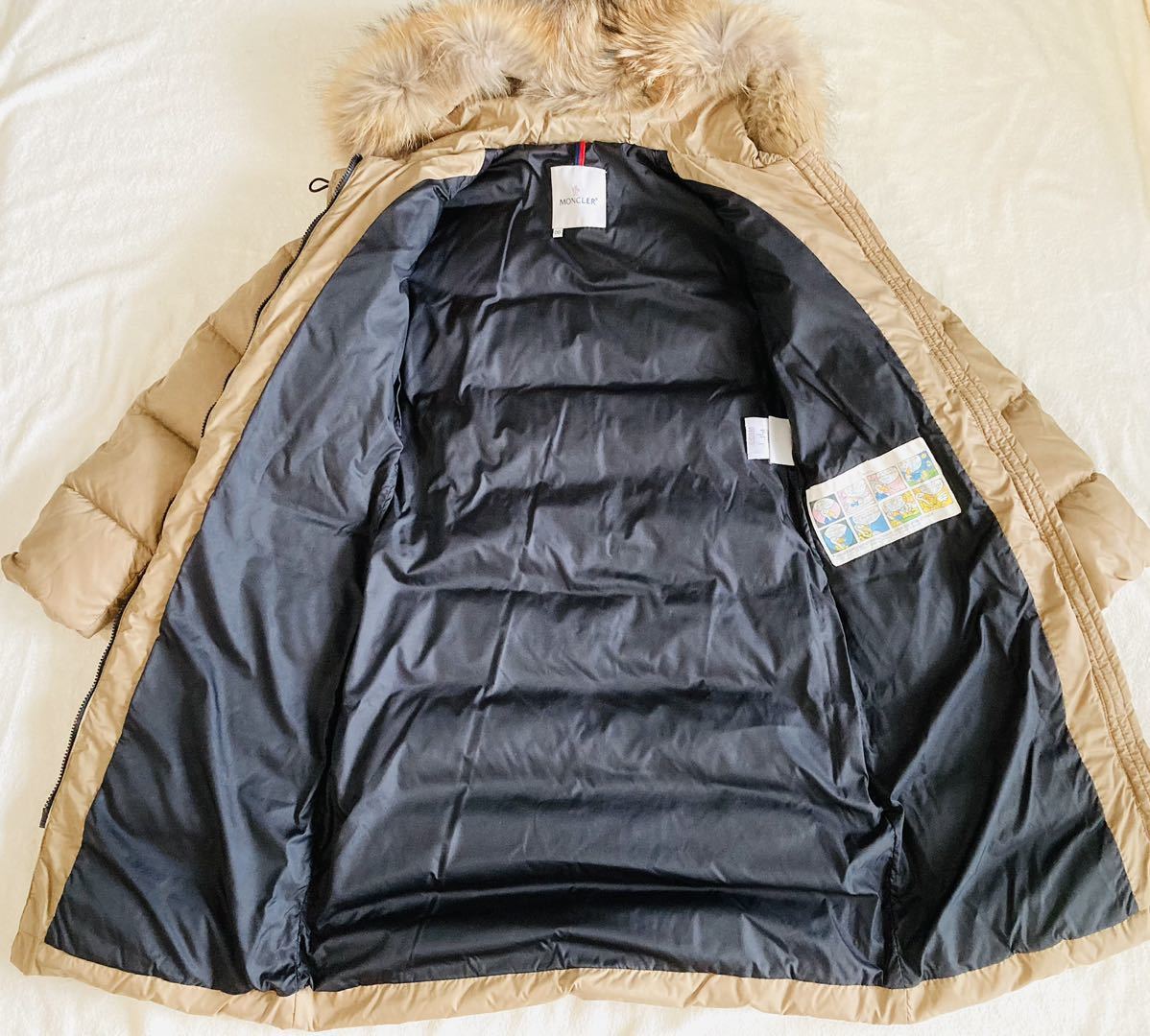 ★美品★MONCLER モンクレール　MESSINA メッシーナ　ダウンコート　ベージュ リアルファー_画像6