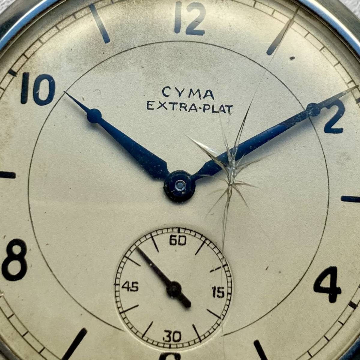 [ operation goods ] Cima CYMA antique pocket watch hand winding Switzerland case diameter 45. Vintage pocket watch open face 