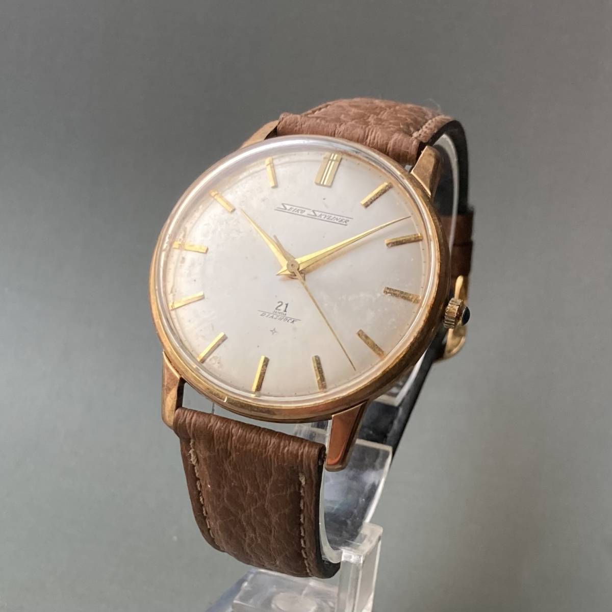 【動作品】セイコー スカイライナー アンティーク 腕時計 1962年 手巻き SEIKO SkyLiner ケース径36㎜ ビンテージ ウォッチ 男性_画像2