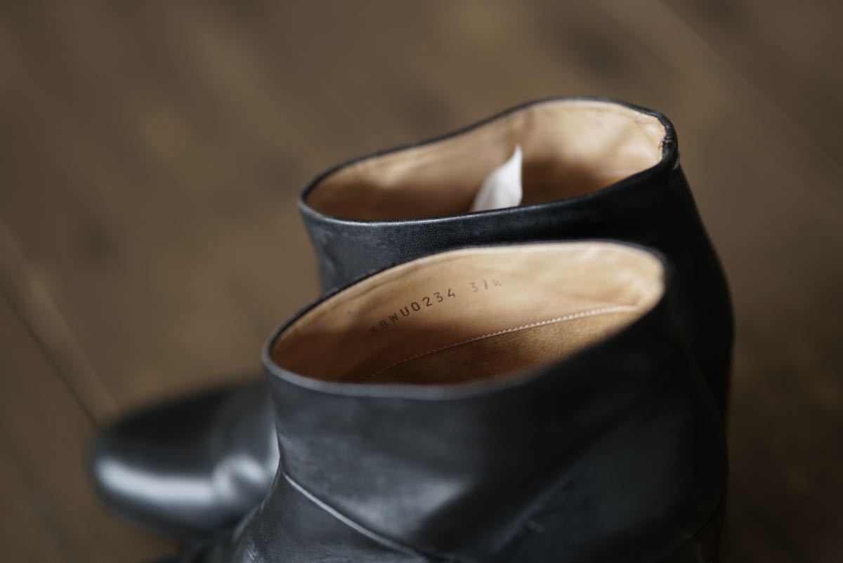 Maison Margiela ヒール ブーツ メゾン マルジェラ 37.5 23.5cm 黒 8cmヒール レザー 革靴 マルタン レディース ショートブーツ_画像6