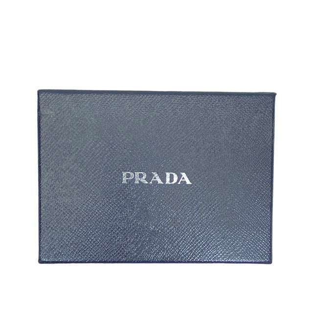 PRADA プラダ 財布 二つ折り財布 折り財布 札入れ カードケース ミディアムウォレット ロゴ レザー ブラック 黒_画像7