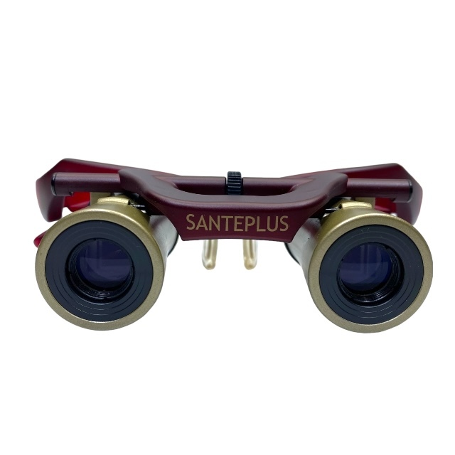 SANTEPLUS サンテプラス 望遠グラス オペラグラス カブキグラス 眼鏡 アイウェア アクセサリー 小物 プラスチック ゴールド レッド 4×13