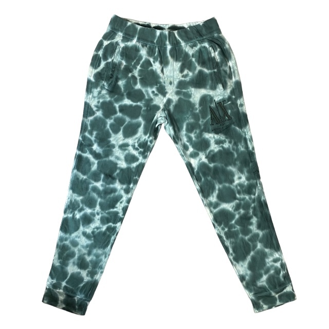 [ новый товар ] Armani Exchange одежда низ брюки длинные брюки общий рисунок Thai большой рисунок Logo хлопок зеленый [ размер XS]