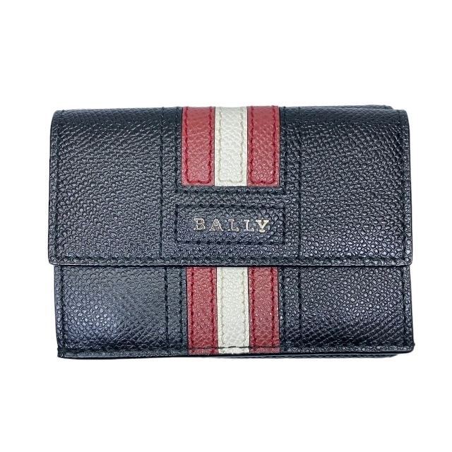 BALLY バリー 財布 三つ折り財布 折り財布 コンパクトウォレット ミニ財布 レザー ロゴ ブラック