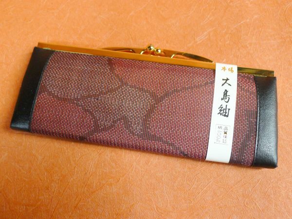a335 не использовался Ooshima эпонж камыш . длинный кошелек ... цвет высококлассный рука тканый шелк 100% аксессуары для кимоно модные аксессуары /60