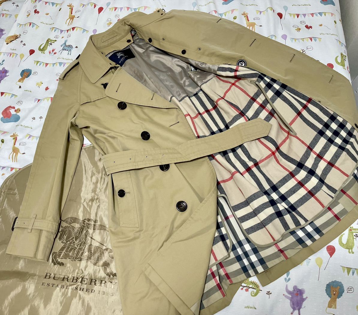 日本製26万ハニーベージュ バーバリーメンズL M 170 175 Burberry