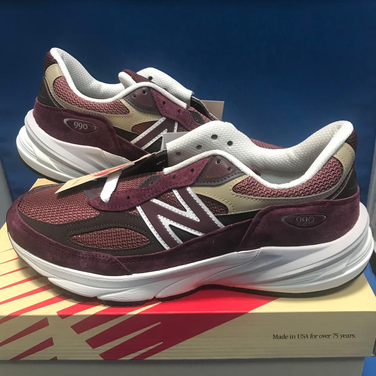 USA製 NEW BALANCE U990BT6 28.0cm ニューバランス バーガンディ 新品未使用品 M990 V6