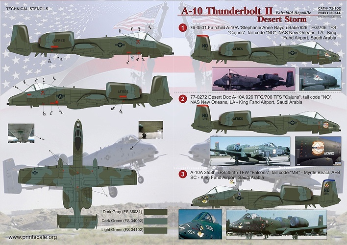 プリントスケール 72-102 1/72 A-10 サンダーボルト II_画像1