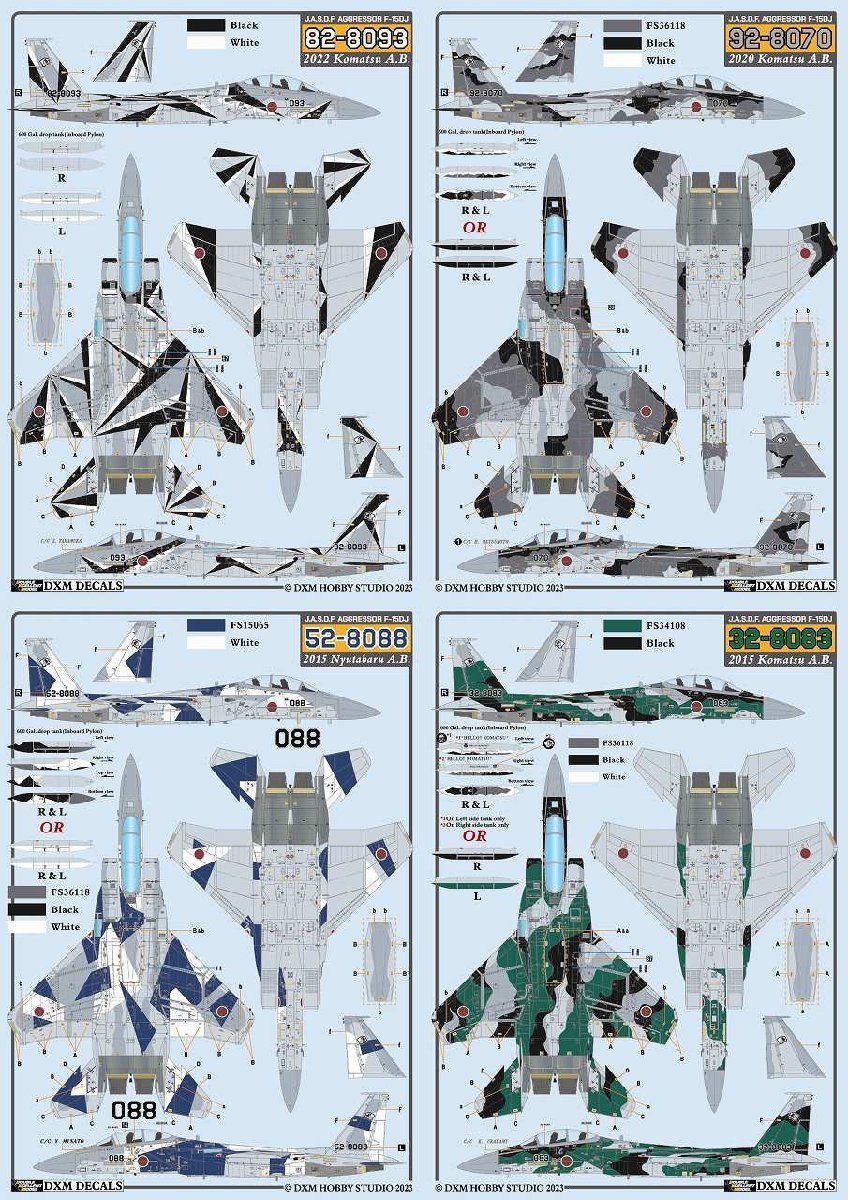 DXMデカール 31-7159 1/72 F-15J/DJ アグレッサー Vol.2_画像5