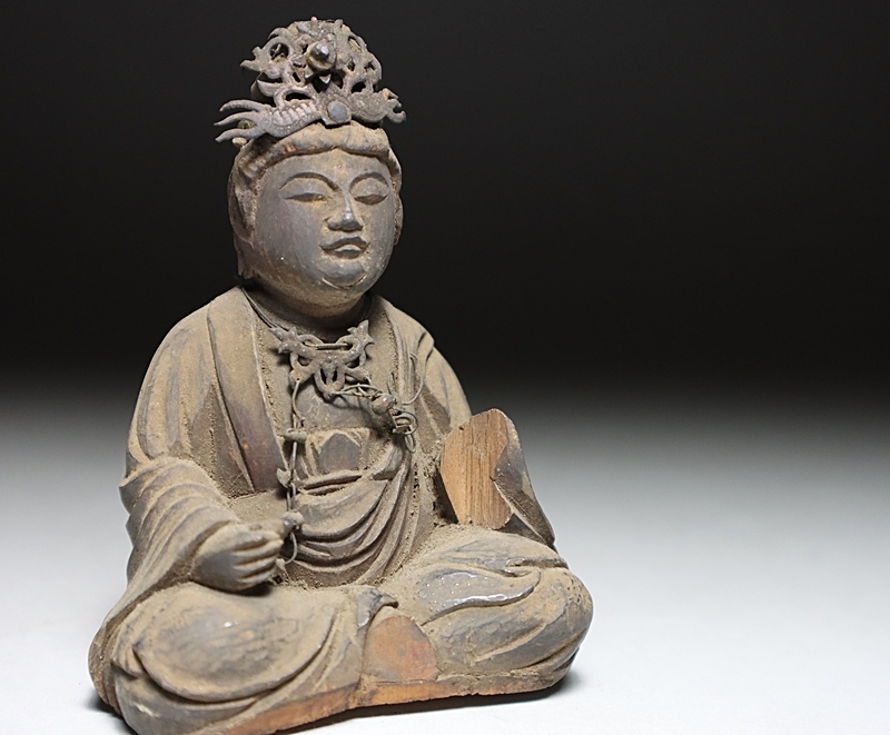 【都涼音】仏教美術　時代木造　仏像　観音坐像　検 室町～江戸時代_画像8