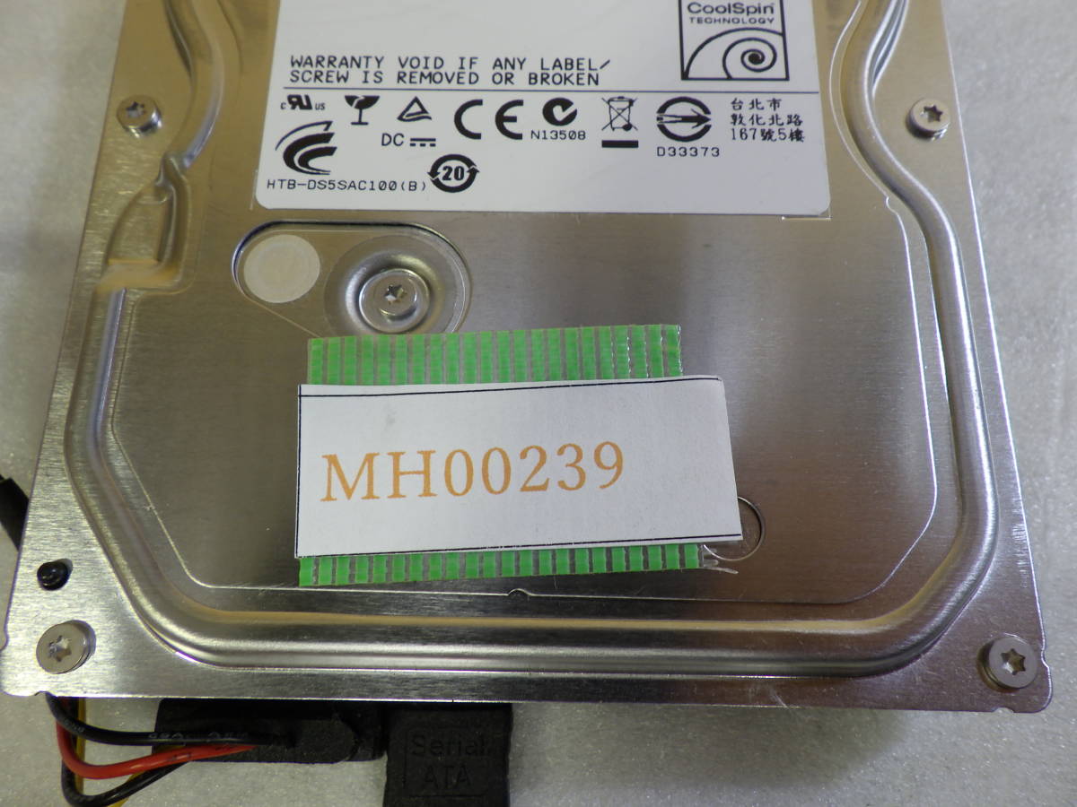 SONY ブルーレイレコーダー BDZ-AT300S から取外した 純正 HDD 500GB HItachi HCS5C1050CLA382 動作品保証#MH00239_画像5