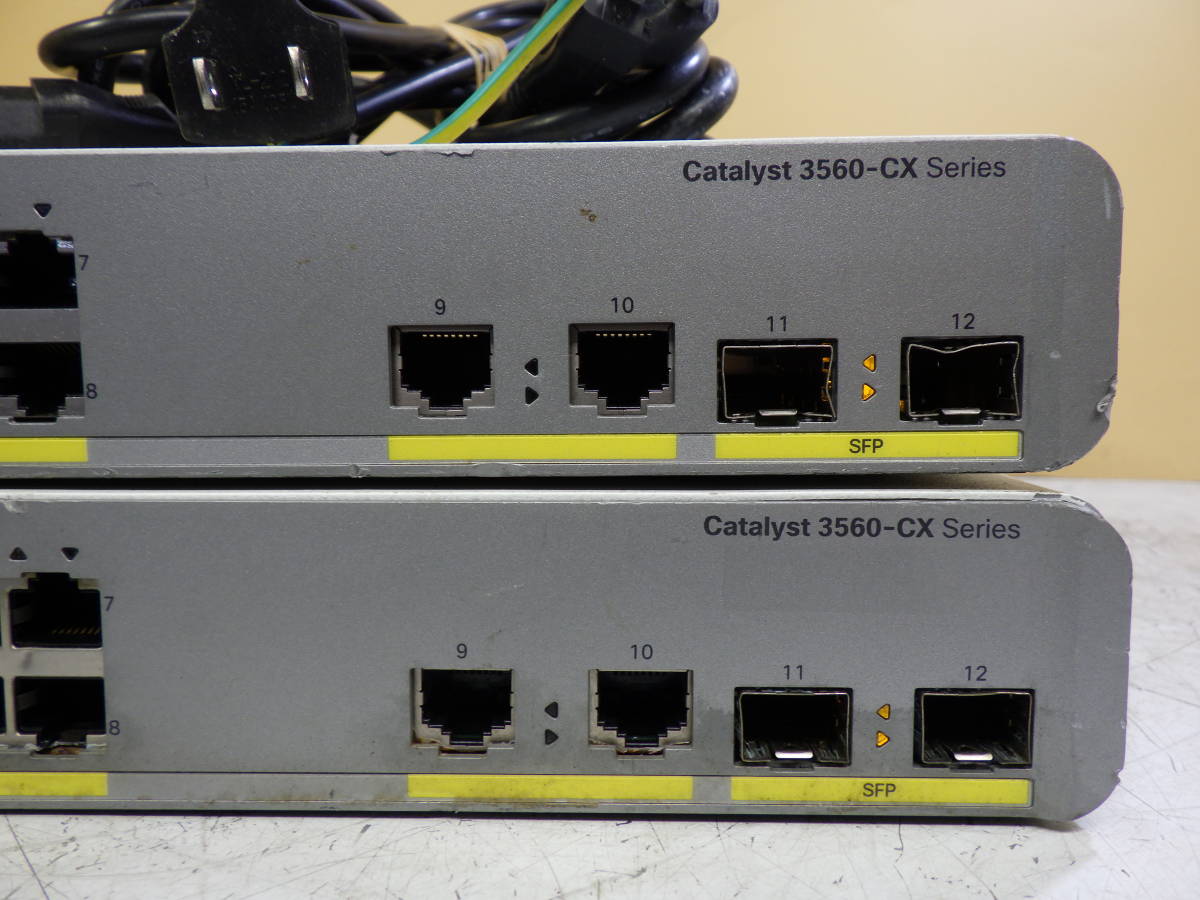 Catalyst 3560-CX WS-C3560CX-8TC-S 8ポートスイッチ まとめて２個 通電確認のみ#RH113_画像3