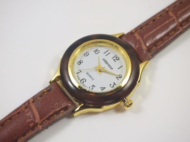 VITAROSOレディース腕時計　PUレザーベルト　日本製ムーブメント_画像3