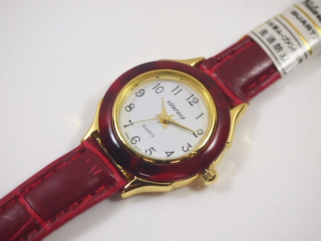 VITAROSOレディース腕時計　PUレザーベルト　日本製ムーブメント_画像4
