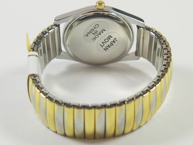 VITAROSOメンズ腕時計　ジャバラベルト　日本製ムーブメント　見やすい文字盤