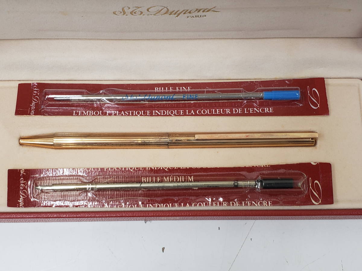 S.T.Dupont/デュポン　ボールペン　文房具　ケース付　交換インク　現状品　激安１円スタート_画像4