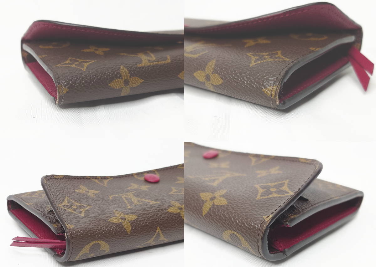 【Louis Vuitton】モノグラム　ポルトフォイユエミリー　フューシャ　M60697　長財布　美品　ルイヴィトン　LV_画像4