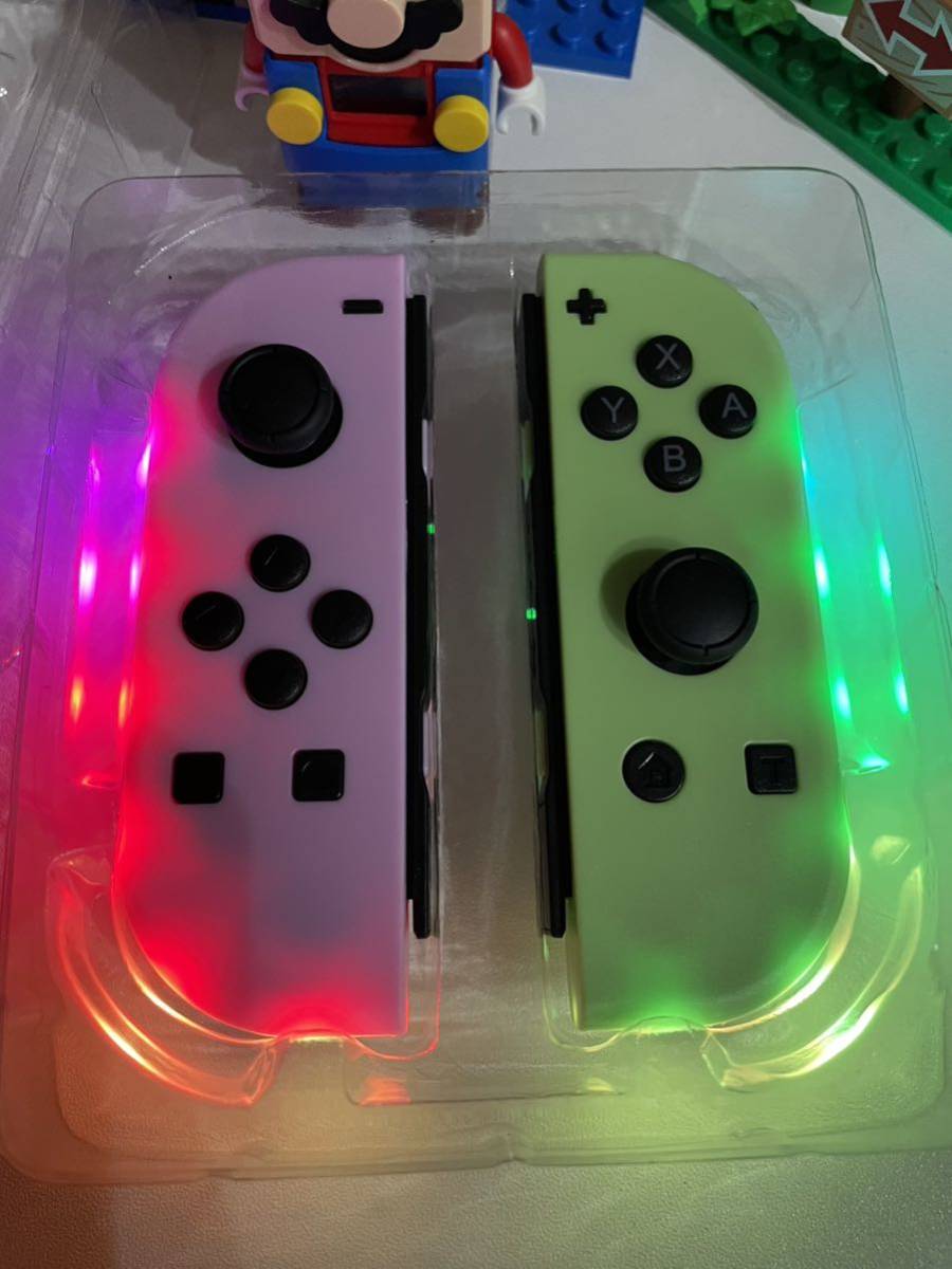 【新品】ジョイコン パステルピンク・グリーン　カラー　LED搭載　Switch Joy-Con_画像7