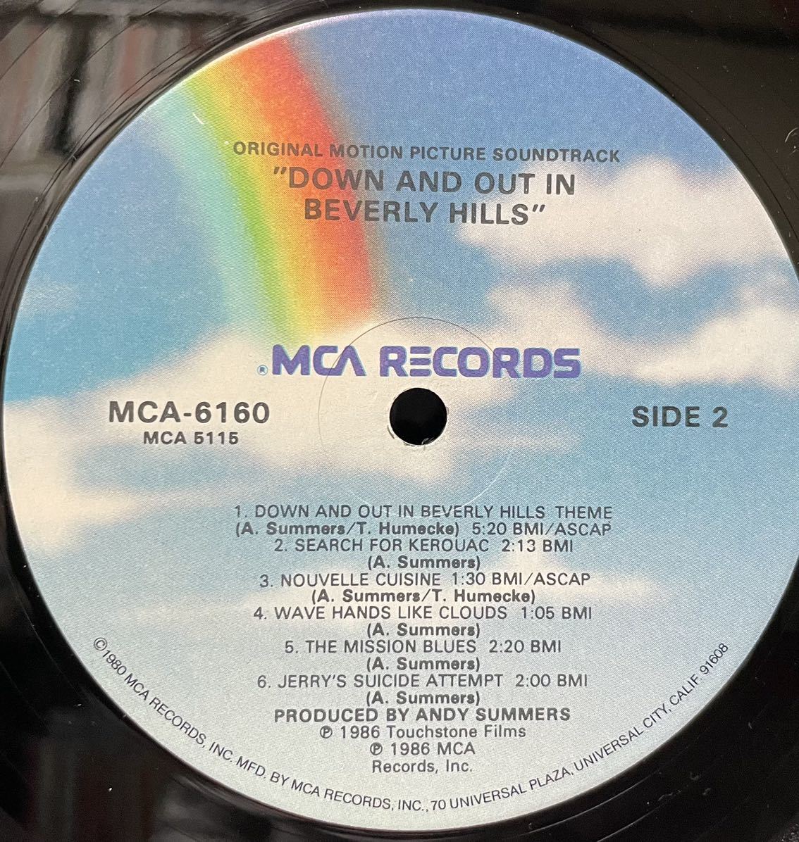 movie Down And Out In Beverly Hills (Original Motion Picture Soundtrack) 12inch size in addition, Pro motion record rare record great number exhibition.