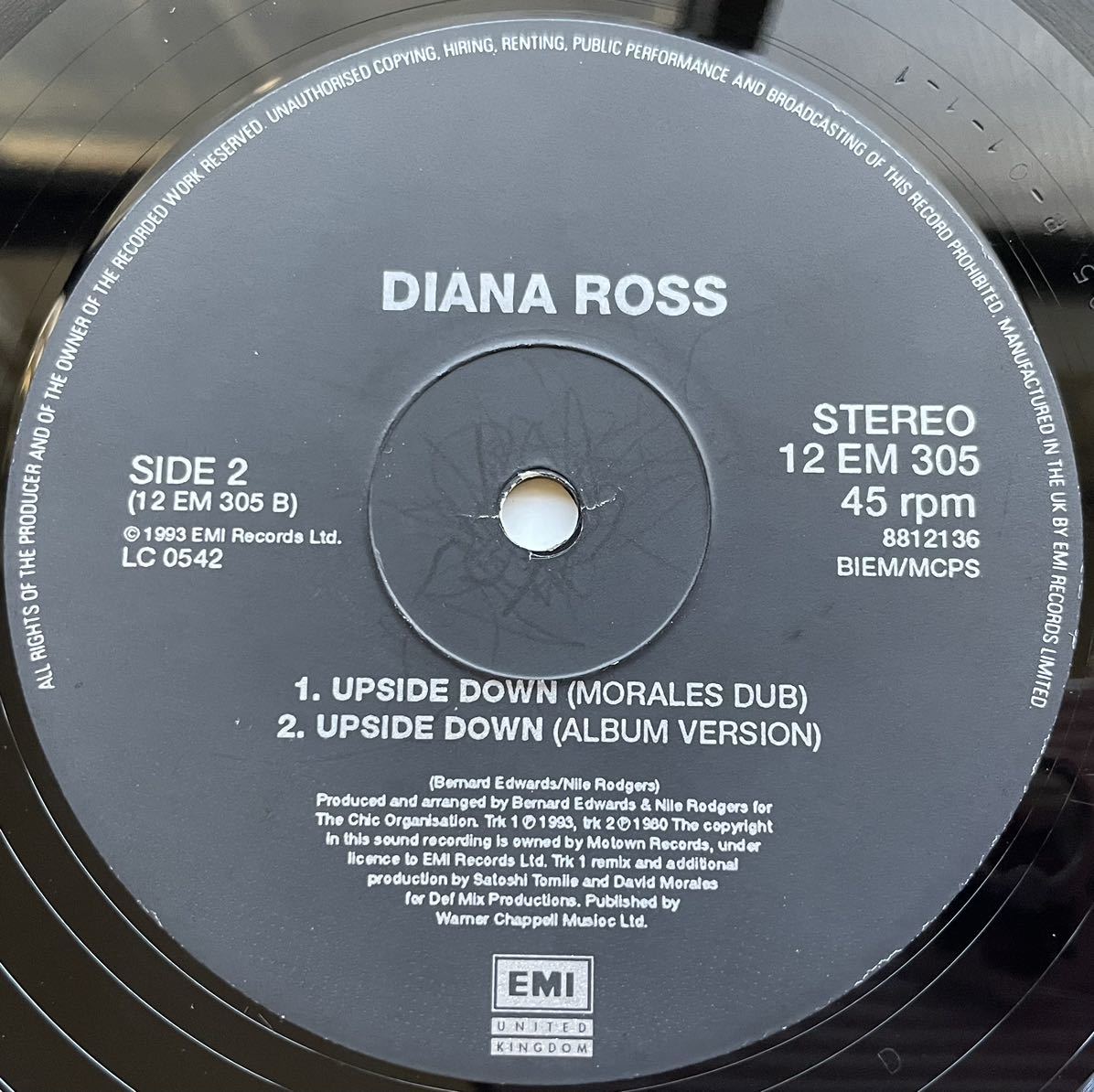 Diana Ross人気曲アップサイド・ダウン 12inch盤 その他にもプロモーション盤 レア盤 人気レコード 多数出品。_画像3