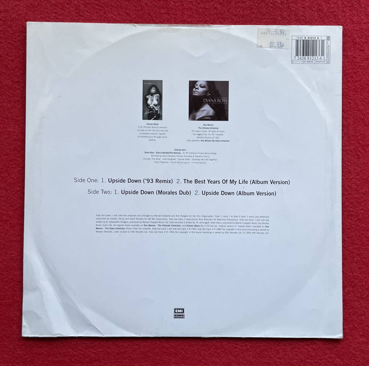 Diana Ross人気曲アップサイド・ダウン 12inch盤 その他にもプロモーション盤 レア盤 人気レコード 多数出品。_画像5