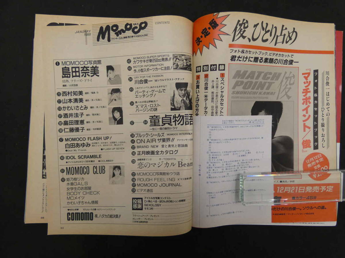  Momoko Momoco Showa era 63 year 1 month 1 day no. 5 volume no. 1 number study research company 