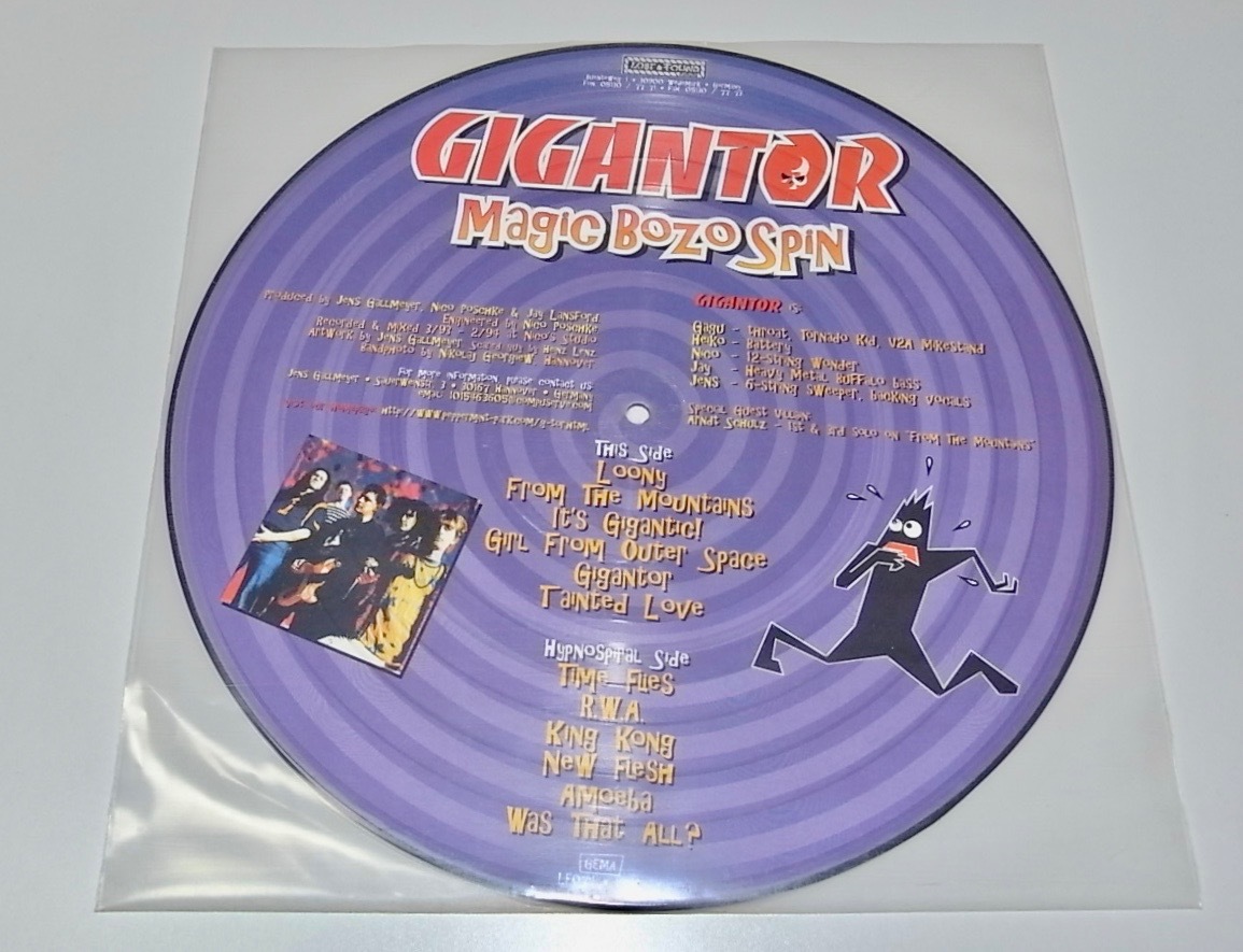 希少 レア 美品 ピクチャーレコード仕様 LP 12インチ アナログ レコード GIGANTOR MAGIC BOZO SPIN ジャイガンター LOST & FOUND_画像2