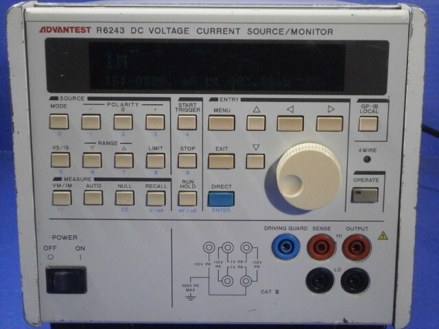 ADVANTEST R6243 DC VOLTAGE CURRENT SOURCE/MONITOR_画像3