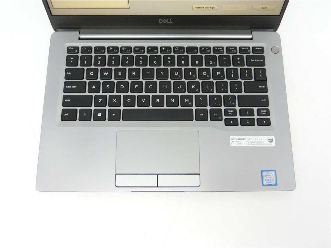 中古　DELL　Latitude　COREi5　8365U　1.6GHZ　　4GB　13型 ノートパソコン　BIOSまで表示　　詳細不明　　ジャンク扱い　送料無料 　_画像2