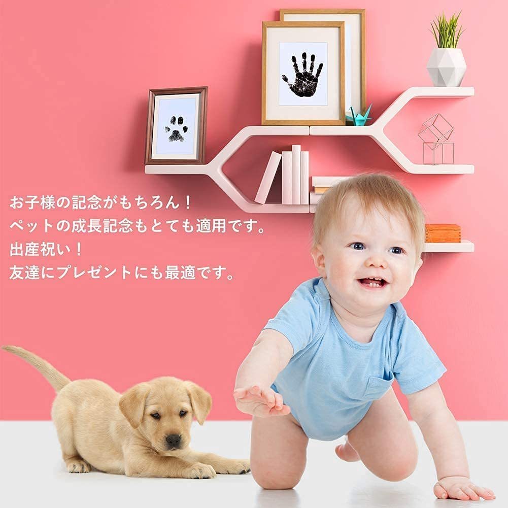  стоимость доставки 140 иен младенец отпечаток руки отпечаток ноги чернила штамп домашнее животное тоже новорожденный baby 0-6 месяцев чернила накладка baby рама сувенир 